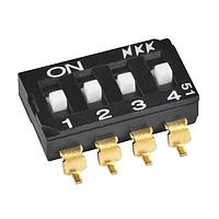 NKK Switches JS0204AP4 DIP Switches SMT .100 2.5MM