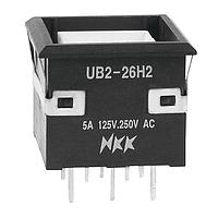 NKK Switches UB226KKW016G Pushbutton Switches DPDT ON-ON BLUE LED SOLDER LUG BODY ONLY