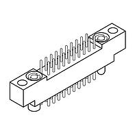 AirBorn RM212-080-121-5500 Connectors RM21, PCB Plated Thru Hole, Straight Plug with mounting ears, 2-Row, Sizes: 10-100 R Series