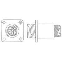 AMP Connectors - TE Connectivity 1977879-1 Housings 11-4, Rev Sex, Panel Mount Rcpt Housing