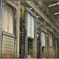 Wondery RT2Q-320-10 Gas Fired Industrial Car Bottom Furnace , Bogie Hearth Furnace (1050℃)