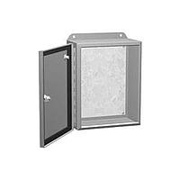 Hammond Manufacturing EJ10106 Hinged Cover Eclipse Junior encl w/ panel - 10 x 10 x 6 - Steel/Gray - N4,12