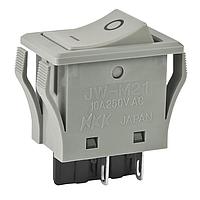 NKK Switches JWM21RH1H/UCV Rocker Switches POWER ROCKER/SNAP-IN