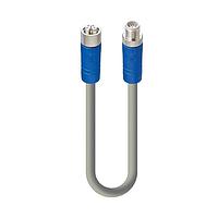 Lumberg Automation RST 5L-RKT 5L-949/0.3 M Sensor Cables / Actuator Cables M12 Power double ended cordset male to female straight, 5-pins, L-coded, unshielded, 50 V AC/60 V DC, PUR gray cable, 16 AWG, blue overmold