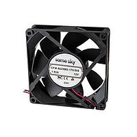 Same Sky (formerly CUI Devices) CFM-9225BG-140-438 DC Axial Fan dc axial fan, 92 mm square, 25 mm, 12 Vdc, ball, 4000 RPM, 70.17 CFM