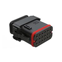 Amphenol SINE Systems AT16-18SE-SR02 18-Way 18 Position Plug wit Cap, Keyed E, Black