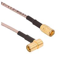 Amphenol RF 145103-01-12.00 RF Cable Assemblies SMB R/A Plug to St Plug RG316 12in