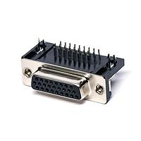 Amphenol CONEC DLH2XS8AK53X Receptacle 26P F HD R/A .350 SF BRKT CLIP NO HEX