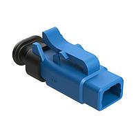 Amphenol SINE Systems ATM06-2S-SR01BL Connectors 2-Way Plug, Female Connector with Strain Relief End Cap, Blue Body