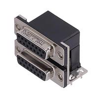 Amphenol CONEC DLS2SS5AN21X Dual Port D-Sub Connectors DSUB DUALPORT SLDRPN ANG 15.88mm SPACING