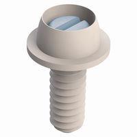 Essentra Components 390632W037 Machine Screw Insulated Screw, Metal Core, Washer, #6-32,.375 Lg, Natural, Nylon, Steel