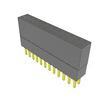 Samtec ESW-112-23-G-D Stackthrough .100" Elevated Socket Strip