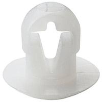 HellermannTyton PBM9C2 Cable Tie Mounts Push-Button Cable Tie Mount, 0.25" Hole Dia, 0.12" Max Panel, 0.2" Max Tie Width, PA66, Natural, 100/pkg