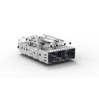 AMP Connectors - TE Connectivity 2170139-1 Accessories SFP+ 1x2 Cage Assy W/ Light Pipes