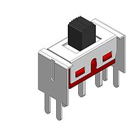 Dailywell 5MS3S102AVS2QES Slide Switches Slide SPDT switch on-off-on high V-bracket