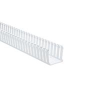 HellermannTyton 181-33017 Slotted Wall Wiring Duct Slotted Wall Wiring Duct, 3" x 3", Non-Adhesive, PVC, White, 30ft/Box