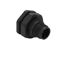 Wurth Elektronik 643210100408 Plugs WRCIRC M12  Screw  Coding A  Panel PCB  Plastic Straight with Panel Nut M16  Male connector, polarity 8