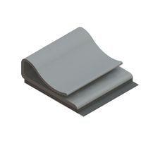 Essentra Components CFCC-8-04A-RT Clamp, Flat C-Type Clamp,Flat,Adh Mnt,Grey,1 in Lg