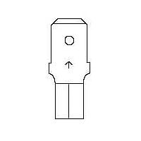 3M Electronic Specialty 73M-250-32 Spade MALE DISC .25X.032