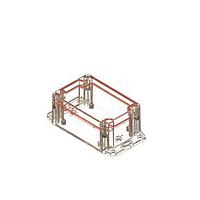 Serpac RBF53P06C16C NEMA/IP Rated RB53 Enclosure Top Clear Bottom Clear