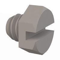 Essentra Components 010832X012PC Hex Slotted Hex Slotted Screw, #8-32 Thread, 1/8 Lg