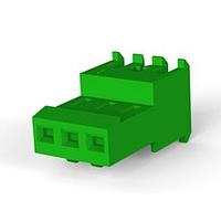 AMP Connectors - TE Connectivity 3-640623-3 Receptacle Housing FEED THRU W/O TAB 3P green tin 28 AWG