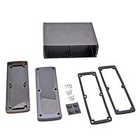 Bud Industries EXN-23364-BKP PCB Enclosure Extruded Aluminum Enclosure Black with Plastic Cover (2.4 X 7 X 5.1 In)