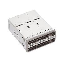 AMP Connectors - TE Connectivity 2227226-3 zQSFP+ STACKED RECEPTACLE ASSEMBLY 2X3, Gasket