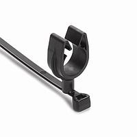 HellermannTyton 156-01657 Standard Cable Ties MOC Clip, 8 mm, Assembled to T50SMVC Swivel Tie, PA66HIRHSUV, Black,