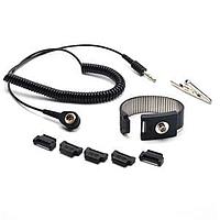 Desco S1014-06 Adjustable Wrist Band ADJUSTABLE ERGO WRIST STRAP WITH 6' COIL CORD + AN ALLIGATOR CLIP, 1/4" (7MM)