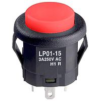 NKK Switches LP0115CMKW015CB Wireless SPDT ON-(ON) 3A RED ILLUM SNAP-IN MOUNT
