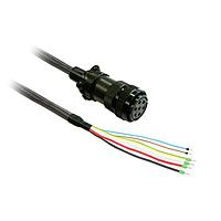 SCHNEIDER VW3M5D6FR50 Motor Drives power cable 5m shielded 4x 6mm, BCH2 brake MIL connector