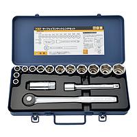 TOP Kogyo SSS-413 Surface Socket Wrench Set  16 Pieces (10, 11, 12, 13, 14, 17, 19,
21, 22, 23, 24, 26, 27mm)