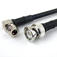 Fairview FMC0823240 BNC Male to RA QMA Male Cable LMR-240 Coax with Times Microwave Connectors