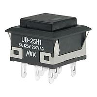 NKK Switches UB25KKW015C-AB Pushbutton Switches DPDT ON-(ON) RED