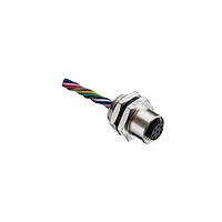 Amphenol LTW M12D-04PFFC-SH8B50 Sensor Cables / Actuator Cables M Series Sensor Connector, M12, D Code, Metal, 4A, 04 pins, Female Connector, Female Contact, Hexagonal, Screw Thread, Crimp, Receptacle With Cable/Wire, Length 500mm, IP68