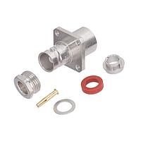 Radiall R142268000 Connectors BNC / STRAIGHT SQUARE FLANGE JACK CLAMP TYPE - CABLE 6/75+93