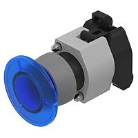 EAO 704.084.6 Switch Actuators Mushroom-head pushbutton-actuator illuminated blue D29 screw