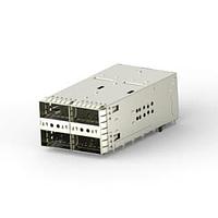 AMP Connectors - TE Connectivity 2289129-2 I/O Connectors ZQSFP+ CAGE& CONN 2X2 EMI SPRING 4 LP