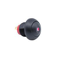 E-Switch RP8100B2M1CEBLKBLKRED Sealed GOLD OVER SILVER THREADED BUSHING