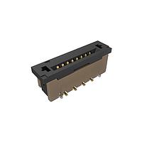 Amphenol FCI SFW8S-2STMAE1LF Connectors 1.00mm Flex Connector, SFW Straight series, 8 Position, Top Entry Surface Mount, ZIF, Gold plating with Mount Plate