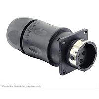 Eaton Souriau-Sunbank UTGX0JC147P Receptacles Square flange receptacle, with cable gland backshell, for 7 male contacts,  IP68/69K