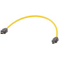 HARTING 33480101804010 Cable Assembly HARTING ix Type A Cat6a Industrial Cable Assembly, double ended ix connector, PUR yellow, 1.0m