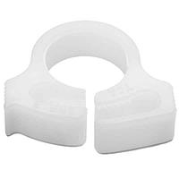 HellermannTyton SNP310M4 Conduit Clips Snapper Hose Clamp, 0.39 - 0.44" Bundle Diameter, POM, White, 1000/pkg