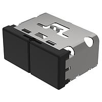 EAO 03-902.0/0 Switch Hardware Lens, 18 mm x 38 mm, non illuminative, Black-black, flush, Plastic