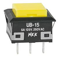 NKK Switches UB15KKW01N-E Sealed SPDT ON-(ON) YELLOW