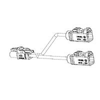 Rosenberger L02-144-1000-Z-ZZ RF Cable Assemblies HFM Single Femal to 2x Fakra Single Females