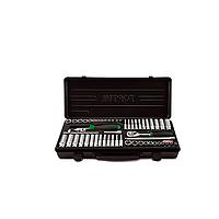 TOPTUL GBA5440 DR. Socket Set Satin Chrome/Metal Box (54PCS,1/4")