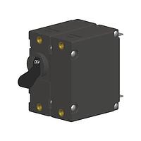 Carling Technologies AB2-B0-46-630-1D1-C Hydraulic-Magnetic 2 Pole On-Off 30A Blk/Wht Push-On tab