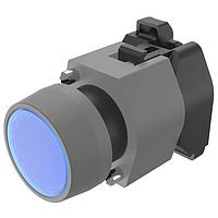 EAO 704.030.6 Switch Actuators ASMBLD-FLUSH MNT MOM RND W-BLUE LENS